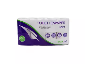 Toilettenpapier 3 lagig 100% recycling 250 Blatt 8er, 128 Rollen