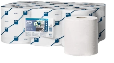 Reflex Mehrzweck Papierwischtücher - 1-lagig - weiß (1 Karton = 6 Rollen)