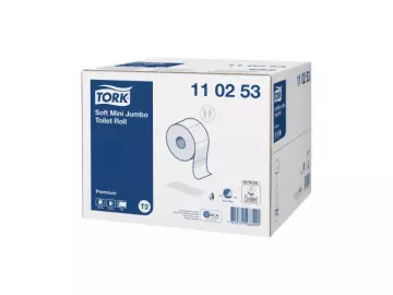 Tork Jumbo Toilettenpapier MINI 2 lagig - weiß - T2 (1 Packung = 12 Rollen )
