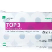 Toilettenpapier 2 lagig weiß recycl. 250 Blatt ECOLABEL, 64 Rollen
