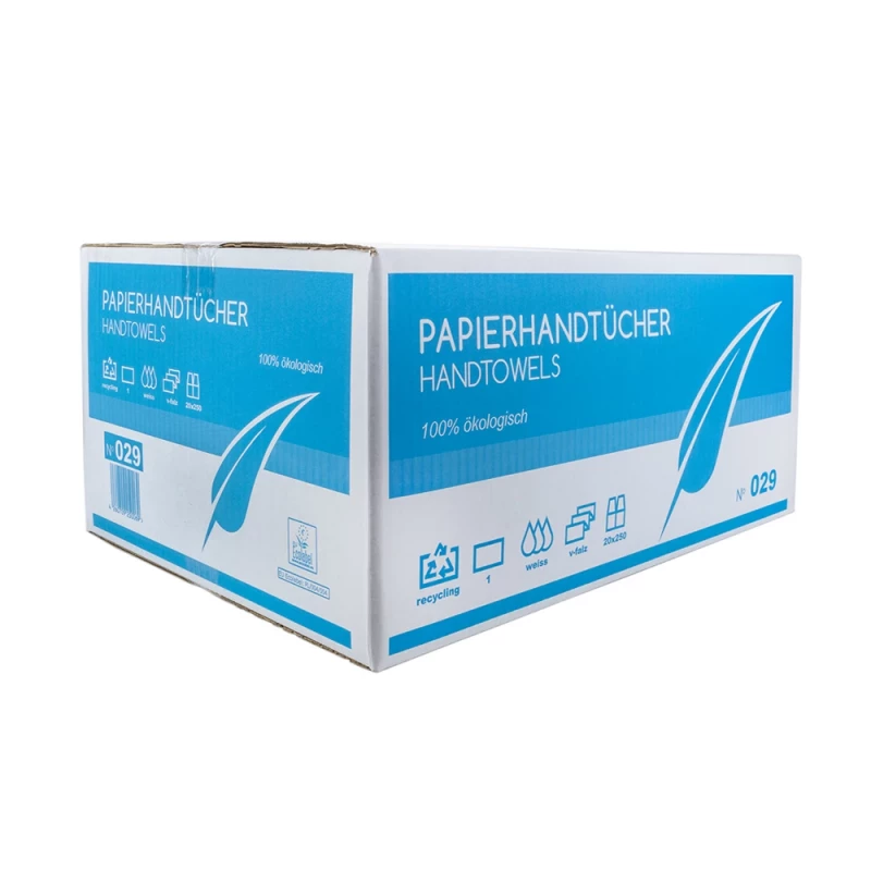 Handtuchpapier 1 lagig weiß ZZ Faltung 24x21 cm Karton