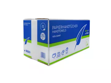 Papierhandtücher 2 lagig hochweiß Zellstoff ZZ Faltung 25x21cm Karton