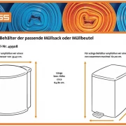 Universal Plus Müllbeutel 60 Liter, 6 my, HDPE, transparent (1 Rolle = 50 Beutel)