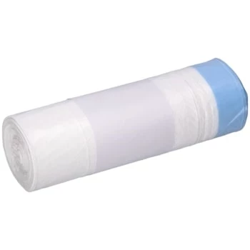 DEISS Zugbandsack HDPE STANDARD 30l weiß 15my (1 Rolle = 25 Stück)