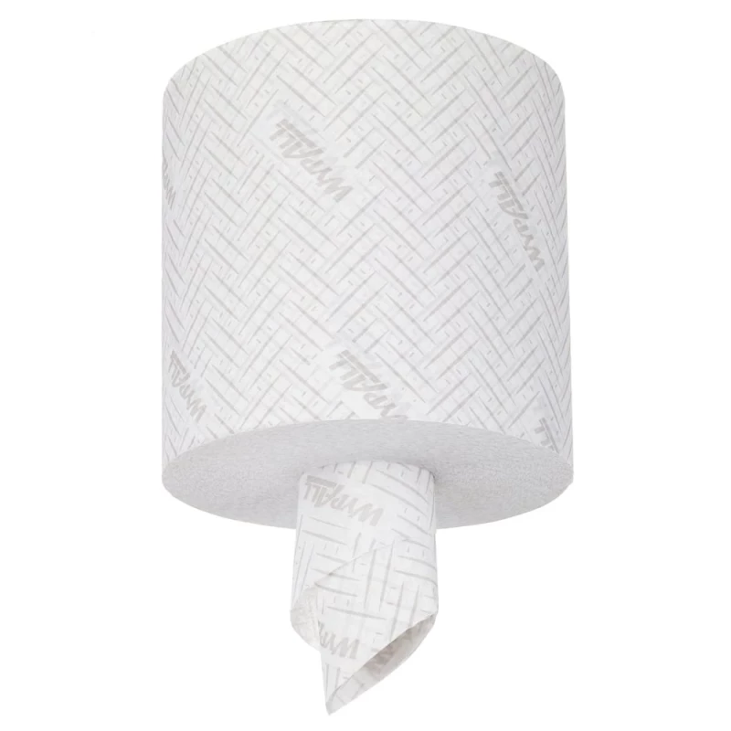 WypAll® L10 Papierwischtuch für die Reinigung im Service & Einzelhandel - Centrefeed for Reach+™ / Weiß 1-lagig 6 Rollen à 500 Tücher